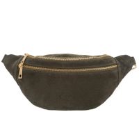 VERA PELLE nerka zamszowa saszetka biodrówka V660 oliwkowa