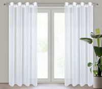 Firana gotowa na przelotkach ARLETA 135x270 Eurofirany biała