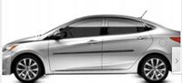 Hyundai Accent 12-17 - Listwy CZARNE Boczne Drzwi
