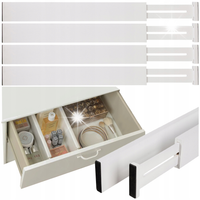Organizer do Szuflady Seprator Szuflad Regulowana Przegroda Bambus Biały x4