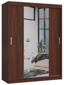 SZAFA PRZESUWNA 150 cm CLP Z LUSTREM WENGE