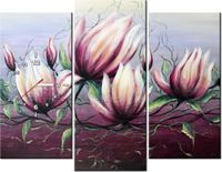 90CM 70 ZEGAR 3 ELEM KWIAT MAGNOLII SCIENNY DRUK