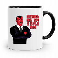 Kubek Czarny Dla Dziewczyny Diabeł Nie Śpi Z Byle Z Nadrukiem Ze Zdjęciem