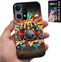 ETUI DO OPPO RENO7 4G - ROCK PERKUSJA BĘBNY ROCK & ROLL + FOLIA