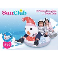 Ślizg sanki dmuchane 2 osobowe bałwanek 138x74x80 cm 35081