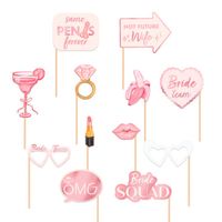 Akcesoria rekwizyty gadżety do zdjęć wieczór panieński Bride to Be, 12 szt.