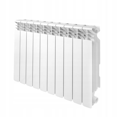 GRZEJNIK ALUMINIOWY WULKAN H-500 BIAŁY DIAMOND - 10 ŻEBEREK 1526 W na Arena.pl