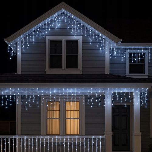 SOPLE 300 LED BIAŁE ZIMNE ZEWNĘTRZNE CHOINKOWE Świąteczne sople dekoracja na Arena.pl