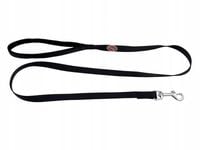 Smycz dla psa tradycyjna 120cm / 2cm z uchwytem podszytym neoprenem czarna