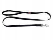 Smycz dla psa tradycyjna 120cm / 2cm z uchwytem podszytym neoprenem czarna