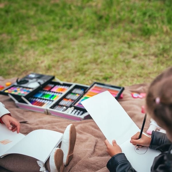 Zestaw Artystyczny, walizka z lamą, 145 elementów RAGI - RÓŻOWY zdjęcie 7