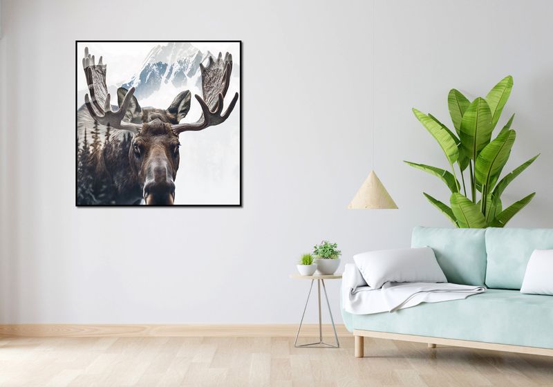 Plakat 100x100cm Łoś Duch Lasu zdjęcie 4