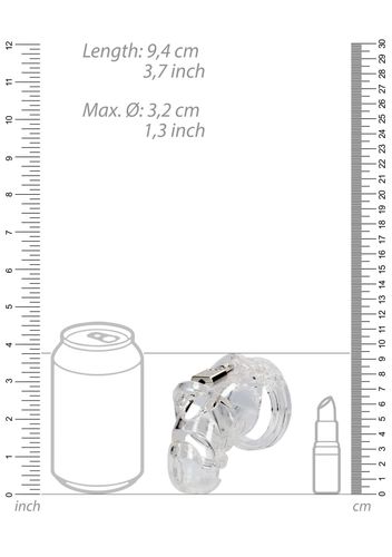 Model 25 - Chastity Cage - 3.5'' / 9 Cm - Transparent na Arena.pl