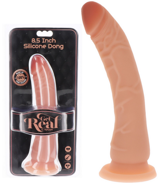 Długie Cieliste Dildo Z Przyssawką - Silicone Dong 8.5" 21,5Cm zdjęcie 1