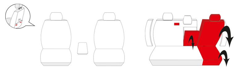 Toyota Avensis II Kombi Pokrowce dopasowane na fotele zdjęcie 6