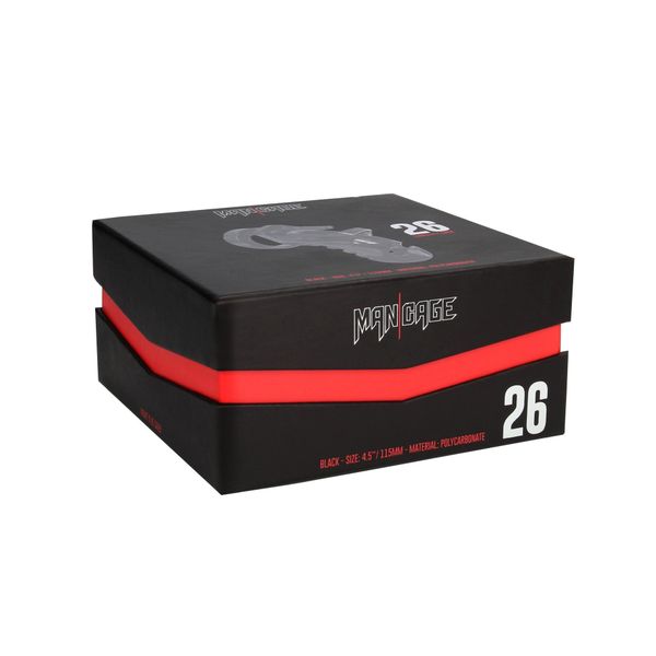 Model 26 - Chastity Cage - 4.5'' / 11,5 Cm - Black zdjęcie 5