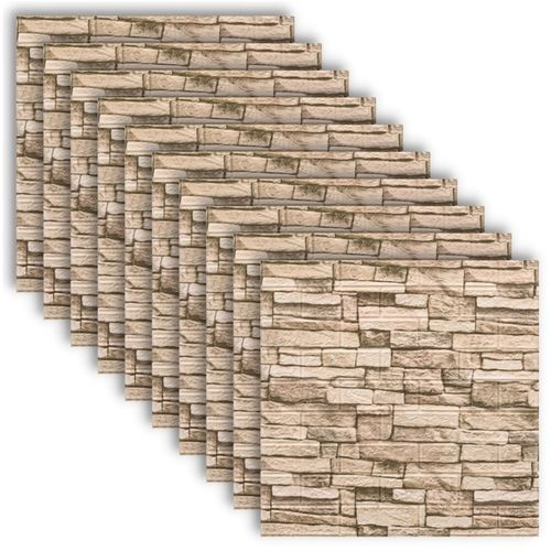 x10 PANELE ŚCIENNE SAMOPRZYLEPNE KAMIEŃ CEGŁA TAPETA MUR IMITACJA 3D SALON na Arena.pl