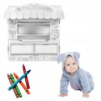 Stragan Tektorado Kartonowy Domek do malowania samodzielnego złożenia 97 cm