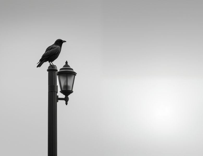 Plakat 65x50cm Samotny Postój Kruka zdjęcie 1