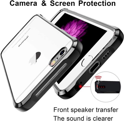 Zestaw 4w1 iPhone 6 / 6S etui TPU + 3x szkło hartowane 9H czarna ramka na Arena.pl