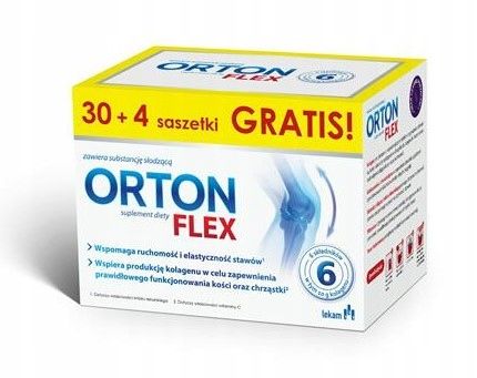 Orton Flex Wsparcie Chrząstek I Stawów 30 + 4 Saszetki Gratis na Arena.pl