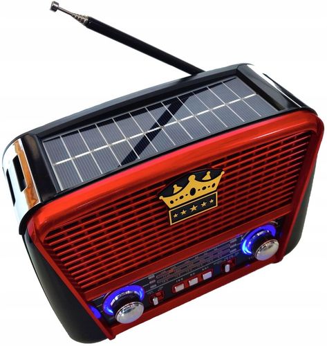 RADIO RETRO PRZAENOŚNE KUCHENNE SOLAR BLUETOOTH AKUMULATOR USB na Arena.pl