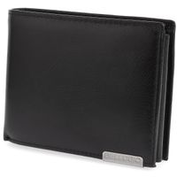 portfel męski ze skóry z rfid bellugio - czarny