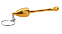 Fajka Metalowa Składana w Formie Breloka Mini do Kluczy Żółta