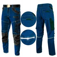 Spodnie Jeans męskie robocze Bojówki Elastyczne Wytrzymałe Stretch BHP 3XL