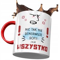 Kubek Czerwony Dla Sofii Koleżanki Na Prezent Z Nadrukiem Ze Zdjęciem