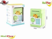 ND21_107244 Skarbonka sejf KOTEK zielona