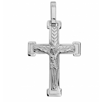 SREBRNY KRZYŻ Z UKRZYŻOWANYM JEZUSEM SREBRO PRÓBY 925