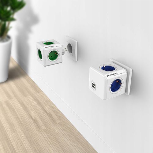 Listwa kostka allocacoc PowerCube 4 gniazda 230V +2xUSB 2.1A na Arena.pl