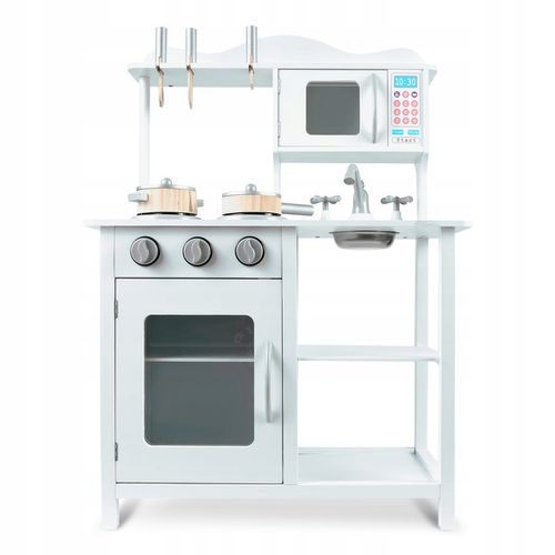 ZESTAW KUCHNIA DREWNIANA DLA DZIECI KUCHENKA RETRO DUŻA PALNIKI + ACKESORIA na Arena.pl