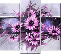 90 80CM OBRAZ T3 ELEM SŁONECZNIKI FIOLECIE DRUK ŚCIENNY