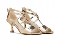 Sandały ślubne niskie SAN T BUTDAM złote lustro 41