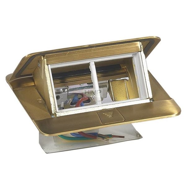 Minipuszka Pop-up do wyposażenia, 4 moduły, mosiądz Legrand 054016 zdjęcie 1