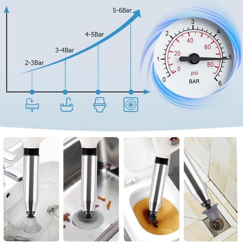Tłok do toalety zestaw do udrażniania WC z uchwytem i 4 głowicami na Arena.pl