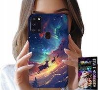 ETUI DO SAMSUNG GALAXY A21s - RENIFEREK SŁODKI RENIFER ŚWIĄTECZNY WZÓR