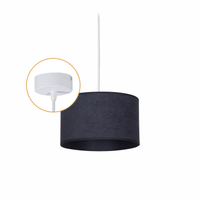 LAMPA WISZĄCA ŻYRANDOL SUFITOWA NOWOCZESNA E27 LED ABAŻUR 20cm GRAFIT OPLOT