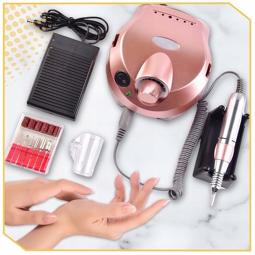 FREZARKA DO PAZNOKCI 65W MANICURE PEDICURE PROFESJONALNA MOCNA + FREZY na Arena.pl