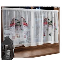 Firana kuchenna zazdrostka ŚWIĄTECZNA krasnal GNOMY Boże narodzenie 150x50