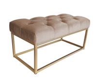 Ławka CHESTERFIELD LOFT podstawa złota pufa podnóżek MG06