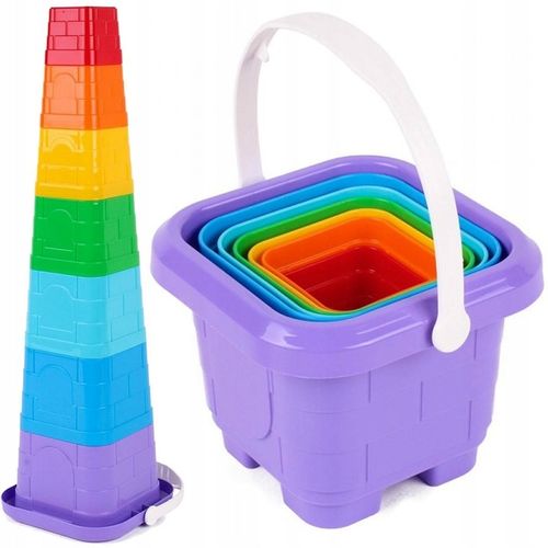 DUZA PIRAMIDKA 38 CM KUBECZKI WIADERKO DO PIASKU na Arena.pl