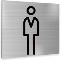 Tabliczka Tablica nierdzewna ALUMINIUM DOWOLNY NAPIS PIKTOGRAM SREBRNA