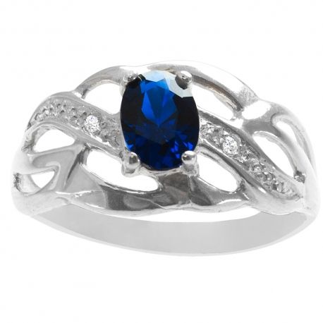 SREBRNY PIERŚCIONEK AŻUROWY Z CYRKONIAMI SREBRO PRÓBY 925 zdjęcie 2