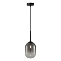 Lampa wisząca ALIAS Czarny Szklany Klosz 1xE14 20x133cm Lampa sufitowa Dom