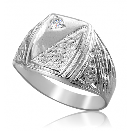 SREBRNY SYGNET Z CYRKONIĄ PRÓBA SREBRA 925 GRAWER GRATIS zdjęcie 2