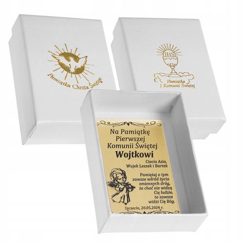 ŁAŃCUSZEK SREBRNY MEDALIK KOMUNIJNY CUDOWNY NA KOMUNIĘ NA CHRZEST NA ROCZEK na Arena.pl