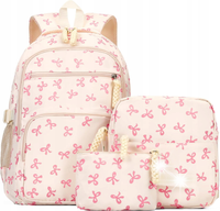 Plecak Coquette Bow - Cute Kawaii Backpack Set Aesthetic Daypack Coquette